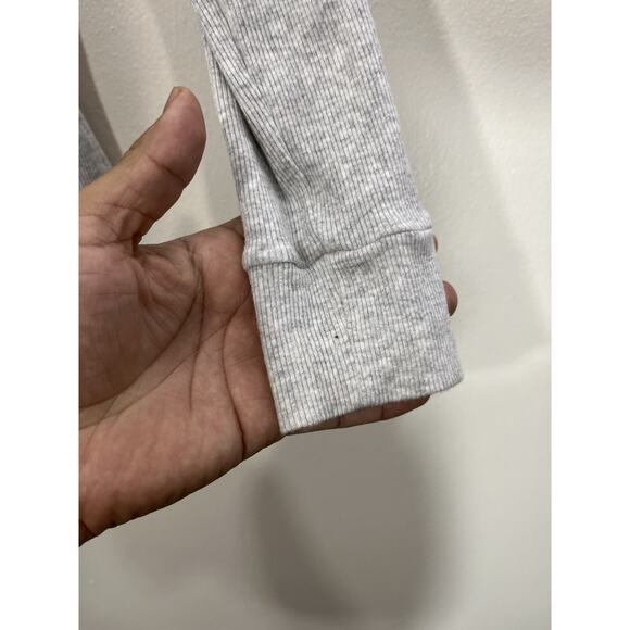 Skims Cotton Rib Long Sleeve Y2K Bella Henley Top XS Coquette Minimalist Lounge - Picture 12 of 15